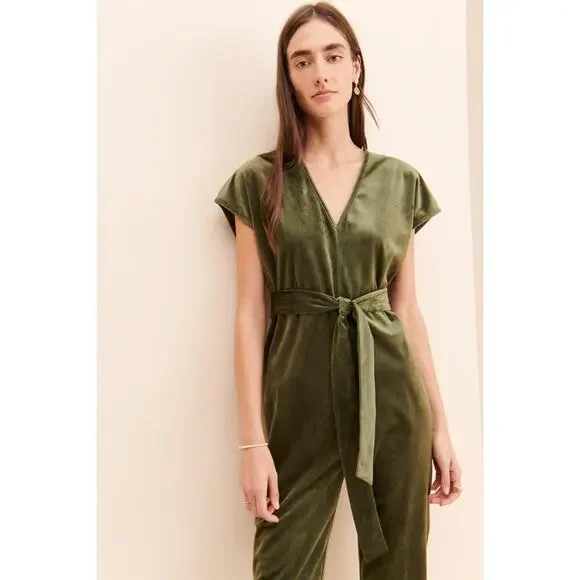 DRA Women's Ciara Jumpsuit Size S In Olive - Picture 2 of 11